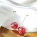 New Arrival Dominated Acrylic Fashion Geometric Women Sweet Cherry Drop Earrings