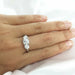2ctw 6.5mm Round Cut Engagement Wedding Moissanite Diamond Ring Platinum Plated Ring