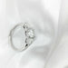 2ctw 6.5mm Round Cut Engagement Wedding Moissanite Diamond Ring Platinum Plated Ring
