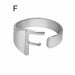 Chunky Wide Hollow A-Z Letter Ring Adjustable Initial Alphabet Ring