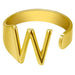 Chunky Wide Hollow A-Z Letter Ring Adjustable Initial Alphabet Ring