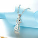 925 Sterling Silver  Cubic Zirconia Cat Kitty Necklace Pendant Earrings Jewelry Set