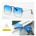 New Fashion Lady Oversize Rimless Square UV400 Sunglasses For Women