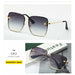 New Fashion Lady Oversize Rimless Square UV400 Sunglasses For Women