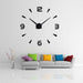 3D DIY Acrylic Mirror Wall Clock Stickers Designer Home Wall Decor