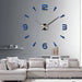 3D DIY Acrylic Mirror Wall Clock Stickers Designer Home Wall Decor