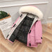 Raccoon Fox Fur Hooded Winter Coat Women White Duck Down Jacket