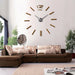 3D Wall Clock DIY Acrylic Mirror Stickers Home Living Room Designer Wall Decor