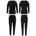 Women Tracksuit High Waist Bandage Fashion Pants 2Pcs Set Lounge Wear Casual Suit