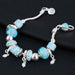 Pink Crystal Charm 925 Sterling Silver Bracelets Women Designer Murano Beads Jewelry