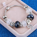 Pink Crystal Charm 925 Sterling Silver Bracelets Women Designer Murano Beads Jewelry