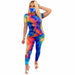 Tie-Dye Two Piece Set Women Casual Sportswear Sweat Suit Short Sleeve Top and Shorts Set