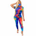 Tie-Dye Two Piece Set Women Casual Sportswear Sweat Suit Short Sleeve Top and Shorts Set