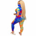 Tie-Dye Two Piece Set Women Casual Sportswear Sweat Suit Short Sleeve Top and Shorts Set