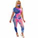 Tie-Dye Two Piece Set Women Casual Sportswear Sweat Suit Short Sleeve Top and Shorts Set