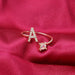 A-Z Letter Gold Adjustable Ring Initial Letter Creative Rings Trendy Jewelry