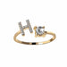 A-Z Letter Gold Adjustable Ring Initial Letter Creative Rings Trendy Jewelry