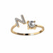 A-Z Letter Gold Adjustable Ring Initial Letter Creative Rings Trendy Jewelry