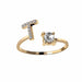 A-Z Letter Gold Adjustable Ring Initial Letter Creative Rings Trendy Jewelry