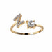 A-Z Letter Gold Adjustable Ring Initial Letter Creative Rings Trendy Jewelry