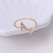 A-Z Letter Gold Adjustable Ring Initial Letter Creative Rings Trendy Jewelry