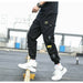 Men's Side Pockets Ribbons Cargo Harem Pants Joggers Streetwear Trouser Pants