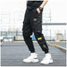 Men's Side Pockets Ribbons Cargo Harem Pants Joggers Streetwear Trouser Pants