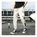 Men's Side Pockets Ribbons Cargo Harem Pants Joggers Streetwear Trouser Pants