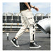 Men's Side Pockets Ribbons Cargo Harem Pants Joggers Streetwear Trouser Pants