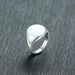 Women Signet Ring Chunky Round Top Stainless Steel Punk Fashion Jewelry