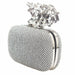 Silver Diamante Crystal Diamond Evening Bag Women Designer Clutch Handbag