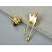 925 Sterling Silver Handmade Fine Jewelry 18K Gold Bee & Dripping Honey Stud Earrings