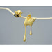 925 Sterling Silver Handmade Fine Jewelry 18K Gold Bee & Dripping Honey Stud Earrings