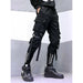 Streetwear Ribbons Pockets Harem Pants Men Summer Casual Hip Hop Joggers Pants