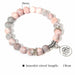 Natural Stone Beads Bracelet Lotus Charm Handmade Bracelet Unisex Jewelry
