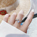 Delicate Zircon Crystal Leaf Shell Flower Heart Rings For Women