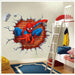 3D Hole Spiderman Wall Stickers Home Wall Decals Home Decorations