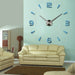 3D DIY Acrylic Mirror Wall Clock Stickers Designer Home Wall Decor