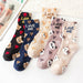 Animal Print Cute Socks Cat Panda Cartoon Design Cotton Woman Socks
