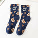 Animal Print Cute Socks Cat Panda Cartoon Design Cotton Woman Socks