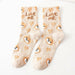 Animal Print Cute Socks Cat Panda Cartoon Design Cotton Woman Socks