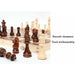 Wooden Chess Set Foldable Magnetic Large Board Portable Travel Board Game
