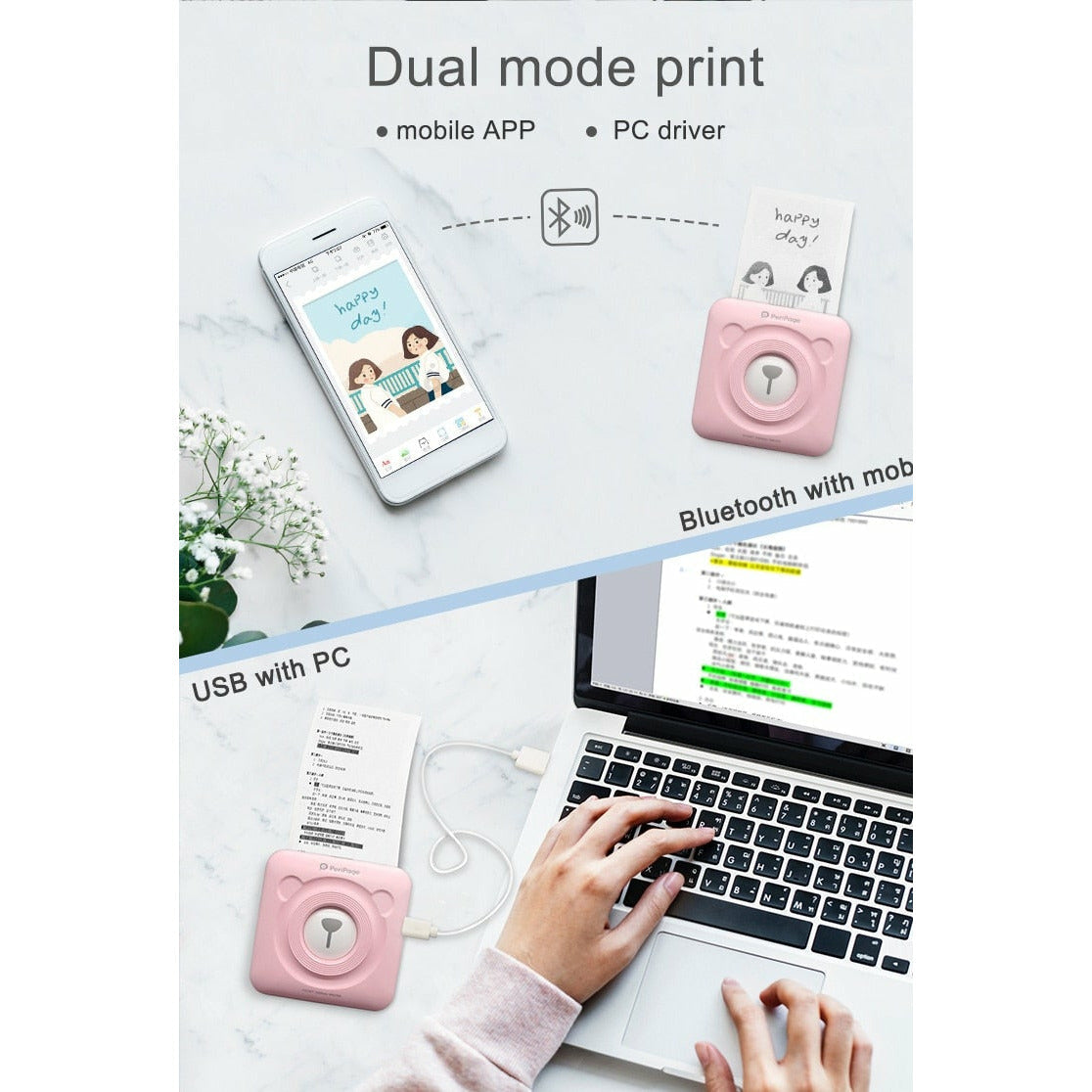 PeriPage Mini Portable Bluetooth Thermal Pocket Printer – iOS & Android ...