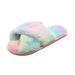 Women Winter Slippers Shoes Flat Sweet Home Fur Warm Soft Indoor Slip On Slipper