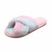Women Winter Slippers Shoes Flat Sweet Home Fur Warm Soft Indoor Slip On Slipper