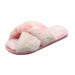 Women Winter Slippers Shoes Flat Sweet Home Fur Warm Soft Indoor Slip On Slipper