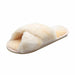 Women Winter Slippers Shoes Flat Sweet Home Fur Warm Soft Indoor Slip On Slipper