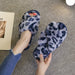Women Winter Slippers Shoes Flat Sweet Home Fur Warm Soft Indoor Slip On Slipper