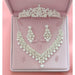 Wedding Bridal Crystal Jewelry Set Crowns Earring Necklace Wedding Jewelry