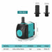 Ultra-Quiet Submersible Water Fountain Pump Filter Aquarium Water Pump
